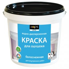 Краска водно-дисперсионная для потолков «НОРТ» белоснежная (4,5 кг)