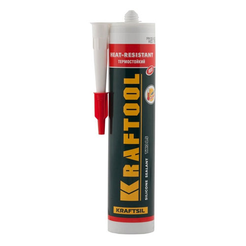 Температуростойкий силиконовый герметик «Kraftool» (300 мл)