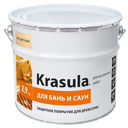 Защитный состав Krasula для бань и саун (2,9 кг)