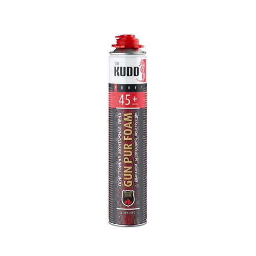 Пена монтажная профессиональная огнестойкая KUDO FIREPROOF 45+ (1000 мл)