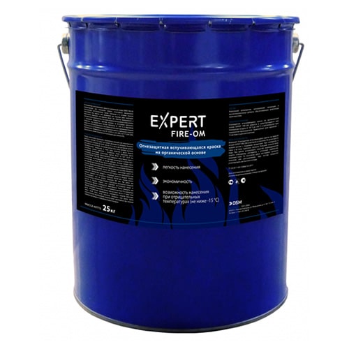 Огнезащитная вспучивающаяся краска на органической основе EXPERT FIRE-ОM