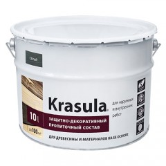 Защитно-декоративный состав для древесины Krasula (10 кг)