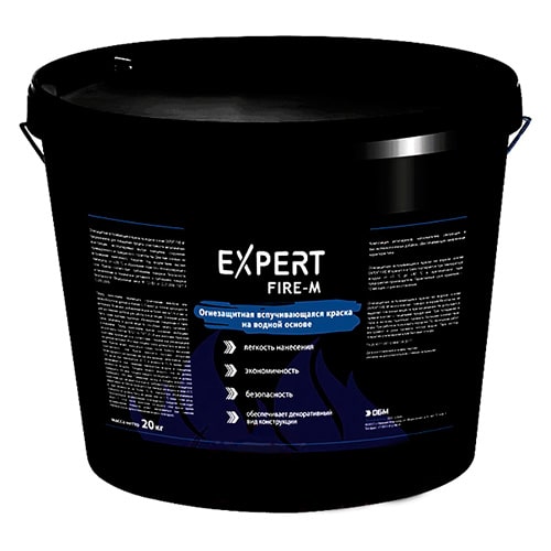 Огнезащитная вспучивающаяся краска на водной основе EXPERT FIRE-M