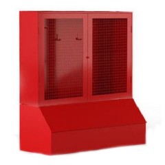 Стенд пожарный металлический закрытого типа с ящиком для песка 0,25 м³